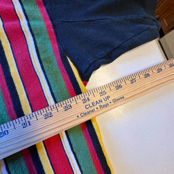 VTG Cross Colours 1/4 Zip Knit Polo OSFA Striped Hip Hop Nation ASO Tupac USA - Picture 10 of 11